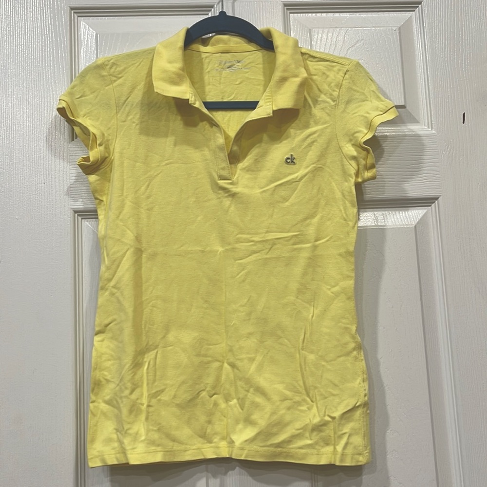 CALVIN KLEIN YELLOW POLO SHIRT